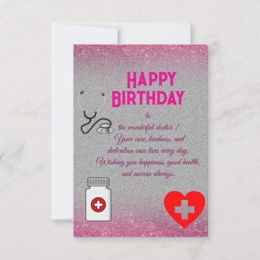 Stijlvolle verjaardag van de dokter kaart (Voorkant)