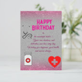 Stijlvolle verjaardag van de dokter kaart (Staand voorkant)