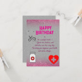 Stijlvolle verjaardag van de dokter kaart (Voorkant / Achterkant in situ)