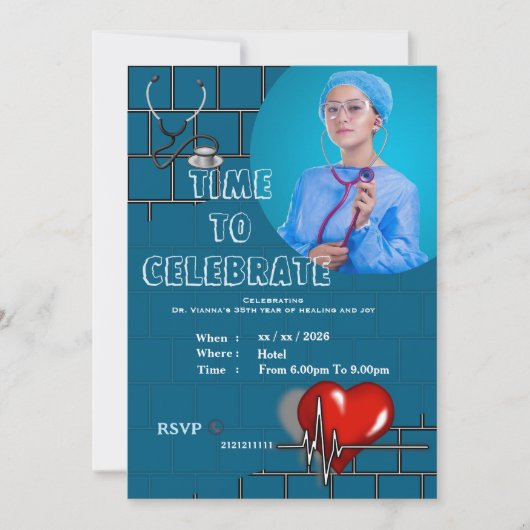 Stijlvolle verjaardag van de dokter kaart (Voorkant)