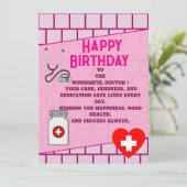 Stijlvolle verjaardag van de dokter kaart (Staand voorkant)