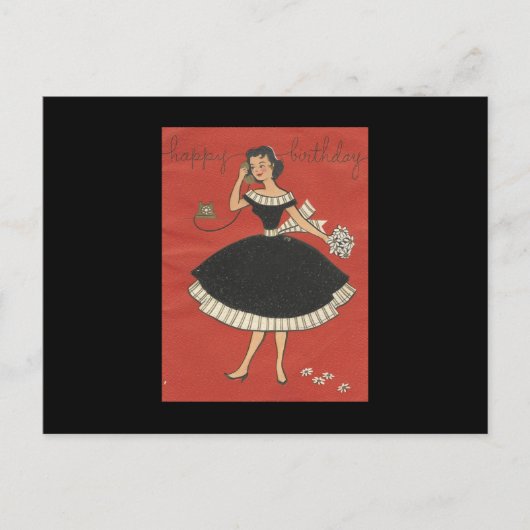 Stijlvolle  verjaardagskaart briefkaart (Voorkant)