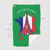 Stijlvolle VERLIEFD OP PARIS Monogram Golfhanddoek (Insitu)