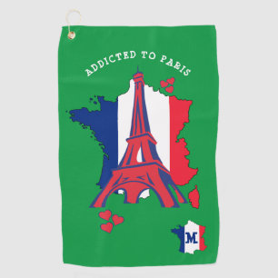 Stijlvolle VERLIEFD OP PARIS Monogram Golfhanddoek
