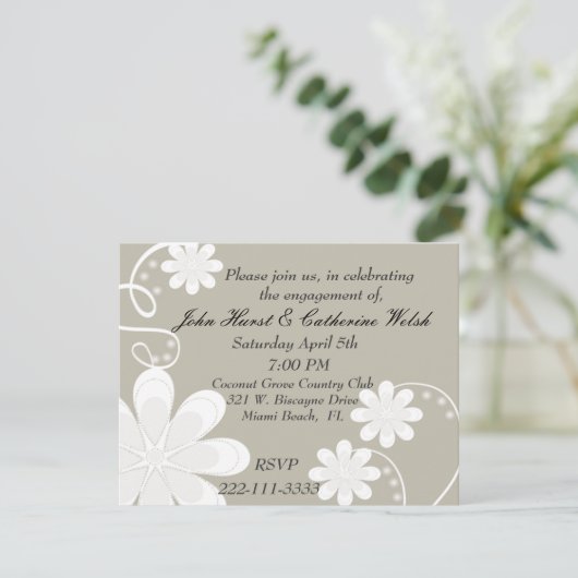 Stijlvolle verlofpartij Uitnodiging (Staand voorkant)