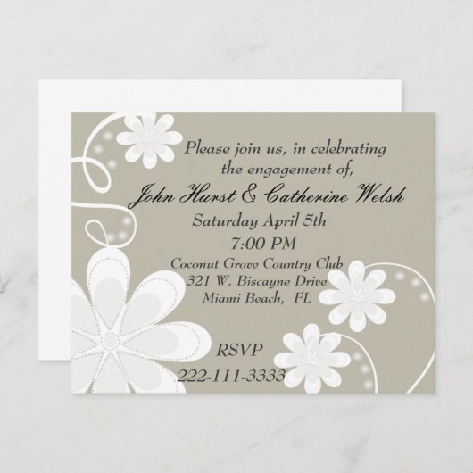 Stijlvolle verlofpartij Uitnodiging (Voorkant / Achterkant)