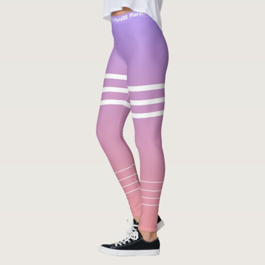 Stijlvolle verlooproze paarse werkout leggings (Links)