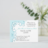 Stijlvolle verlovingsfeestuitnodiging kaart (Staand voorkant)