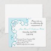 Stijlvolle verlovingsfeestuitnodiging kaart (Voorkant / Achterkant)