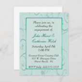 Stijlvolle verlovingsfeestuitnodiging kaart (Voorkant / Achterkant)