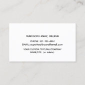 Stijlvolle Verpleegster Roos Goud Roze Medisch Visitekaartje (Achterkant)