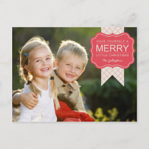 Stijlvolle versiering kerstfotokaart feestdagenkaart