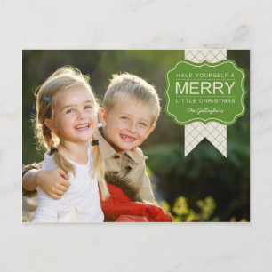 Stijlvolle versiering kerstfotokaart feestdagenkaart