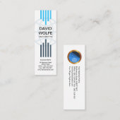 Stijlvolle, verticale, wereldwijde keten voor lijn mini visitekaartje (Voorkant / Achterkant)