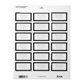 Stijlvolle verwisselbare tekst met rand etiket (Full Sheet)