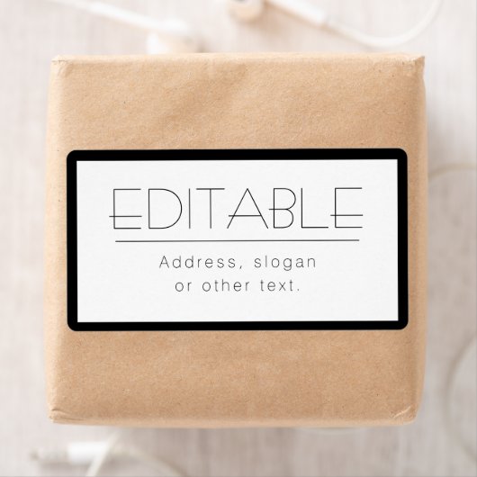 Stijlvolle verwisselbare tekst met rand etiket (Insitu)