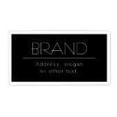 Stijlvolle verwisselbare tekst met rand etiket (Voorkant)