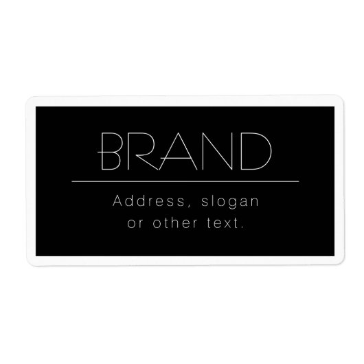 Stijlvolle verwisselbare tekst met rand etiket (Voorkant)