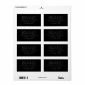 Stijlvolle verwisselbare tekst met rand etiket (Full Sheet)