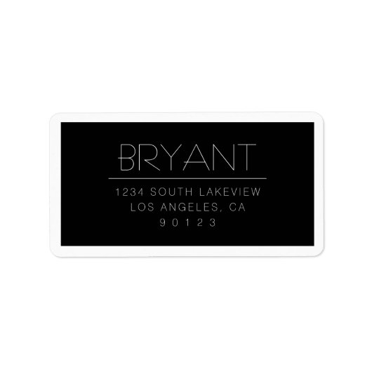 Stijlvolle verwisselbare tekst met rand etiket (Voorkant)