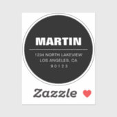 Stijlvolle, verwisselbare tekst sticker (Vel)