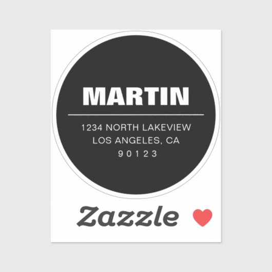 Stijlvolle, verwisselbare tekst sticker (Vel)