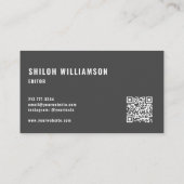 Stijlvolle vet cool opvallende moderne typografie  visitekaartje (Achterkant)