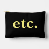 Stijlvolle Vet Gele Typografie Zwart Make-up Etui (Voorkant)