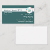 Stijlvolle veterinaire diensten visitekaartje (Voorkant / Achterkant)