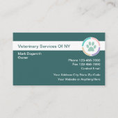 Stijlvolle veterinaire diensten visitekaartje (Voorkant)