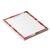 Stijlvolle Vette 60s Geometrische Grens Gepersonal Notitieblok (Schuin)