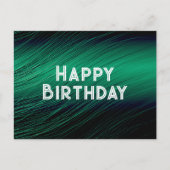 Stijlvolle vette groene verjaardagsgroeten briefkaart (Voorkant)