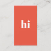 Stijlvolle Vette Koele Unieke Moderne Typografie Visitekaartje (Voorkant)