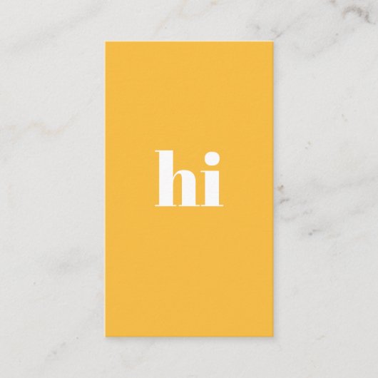 Stijlvolle Vette Koele Unieke Moderne Typografie Visitekaartje (Voorkant)