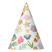 Stijlvolle Vibrant Ocean Marine Zee Shell Kleurrij Feesthoedjes (Links)