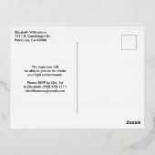 Stijlvolle viering van Life Black Gold Leaves Folie Uitnodiging Briefkaart (Achterkant)