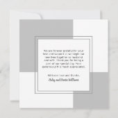 Stijlvolle vierkante bruiloft Bedankt met foto (Achterkant)