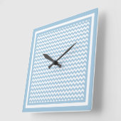 Stijlvolle vierkante wandklok, blauwe en witte Che Vierkante Klok (Hoek)