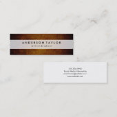 Stijlvolle Vintage Bruin Mini Visitekaartje (Voorkant / Achterkant)