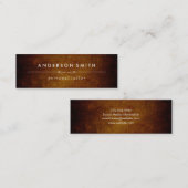 Stijlvolle Vintage Bruin Mini Visitekaartje (Voorkant / Achterkant)