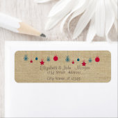Stijlvolle, vintage, kerstballen etiket (Insitu)
