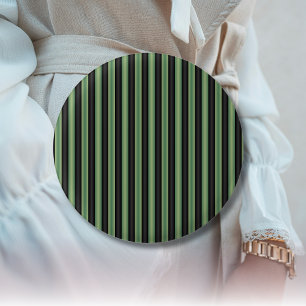 Stijlvolle vintage olijf sagegroene zwarte 3D gest Ronde Button 3,2 Cm