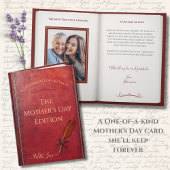 Stijlvolle Vintage Verhalenboek Moederdag Fotokaar Kaart