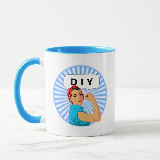 Stijlvolle vintage vrouw & bewerkbare DIY tekst Mok (Links)