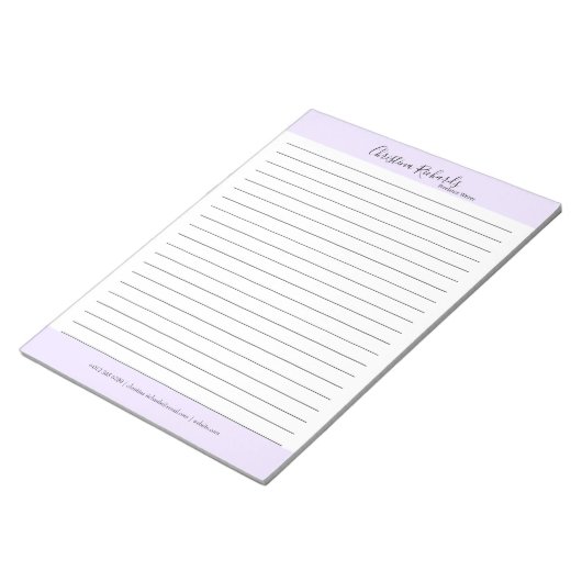 Stijlvolle Violet minimalistisch Notitieblok (Schuin)