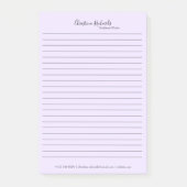 Stijlvolle Violet minimalistisch Post-it® Notes (Voorkant)