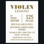 Stijlvolle Violin Lessons Adverteren Flyer<br><div class="desc">Stijlvolle Violin Lessons Adverteren broers door de winkel van het Visitekaartje.</div>