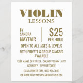 Stijlvolle Violin Lessons Adverteren Flyer (Voorkant)