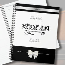 Stijlvolle vioolstudenten schema-organisator