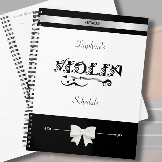 Stijlvolle vioolstudenten schema-organisator planner